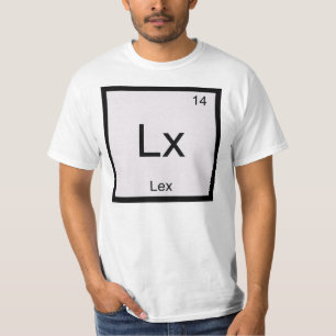 Camiseta Nombre Lex Química Elemento Tabla Periódica