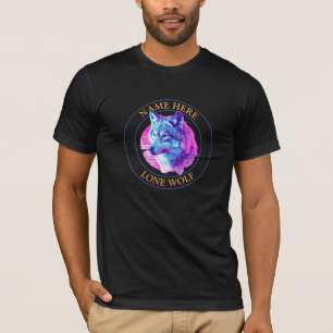 Camiseta Nombre "Lobo solitario" o su mensaje, arte lobo, c