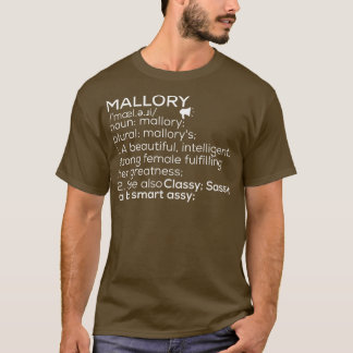 Camiseta Nombre Mallory Definición Mallory Mujer Nam