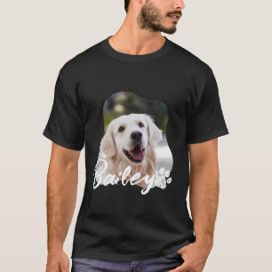 Camiseta Nombre Minimalista moderno de Mascota y tipografía