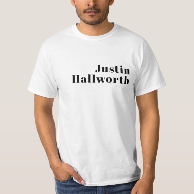 Camiseta Nombre mínimo retro moderno o plantilla de negocio (Anverso)