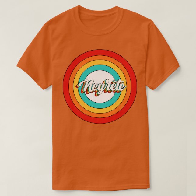 Camiseta Nombre Negrete Shirt Vintage Negrete Circle (Diseño del anverso)
