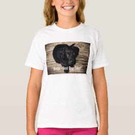 Camiseta Nombre negro personalizado de la foto del perro