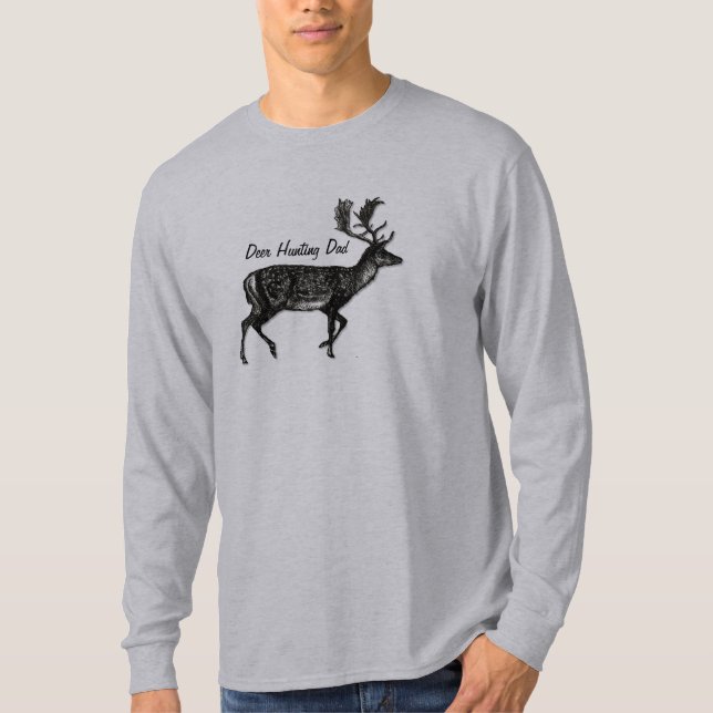Camiseta Nombre o lema de encargo del papá de la caza de (Anverso)