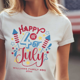 Camiseta Nombre Personalizado 4 de Julio