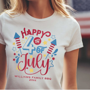 Camiseta Nombre Personalizado 4 de Julio
