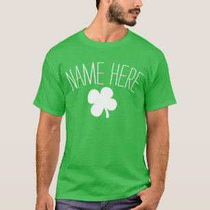 Camiseta Nombre Personalizado 4-Leaf Día De Los Patrones