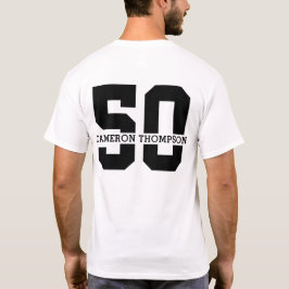 Camiseta Nombre personalizado 50 cumpleaños moderno
