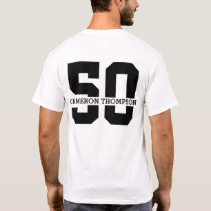 Camiseta Nombre personalizado 50 cumpleaños moderno
