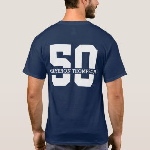 Camiseta Nombre personalizado 50 cumpleaños moderno