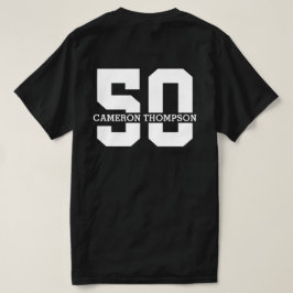 Camiseta Nombre personalizado 50 cumpleaños moderno