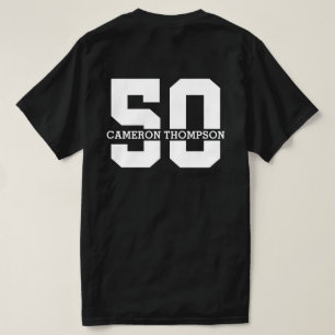 Camiseta Nombre personalizado 50 cumpleaños moderno
