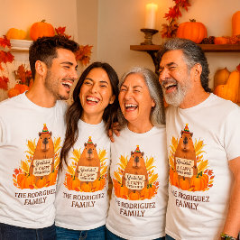 Camiseta Nombre personalizado Acción de Gracias Capybara Ca