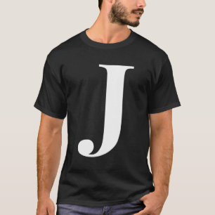 Camiseta Nombre personalizado Alfabeto Letra inicial J