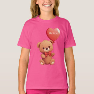 Camiseta Nombre personalizado Amor Teddy