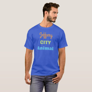Camiseta Nombre personalizado Animales de la ciudad con gui