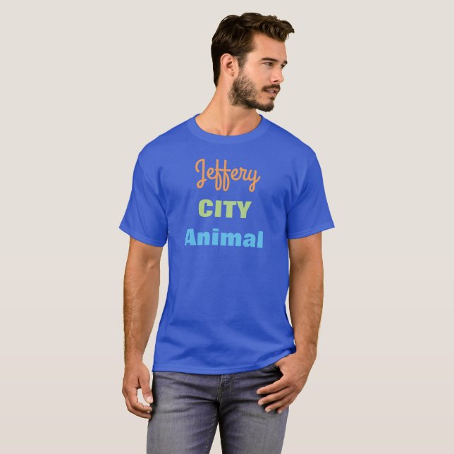 Camiseta Nombre personalizado Animales de la ciudad con gui (Anverso completo)