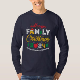 Camiseta Nombre personalizado año de reunión Navidades fami