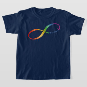 Camiseta Nombre personalizado Arcoiris Infinity T-Shirt