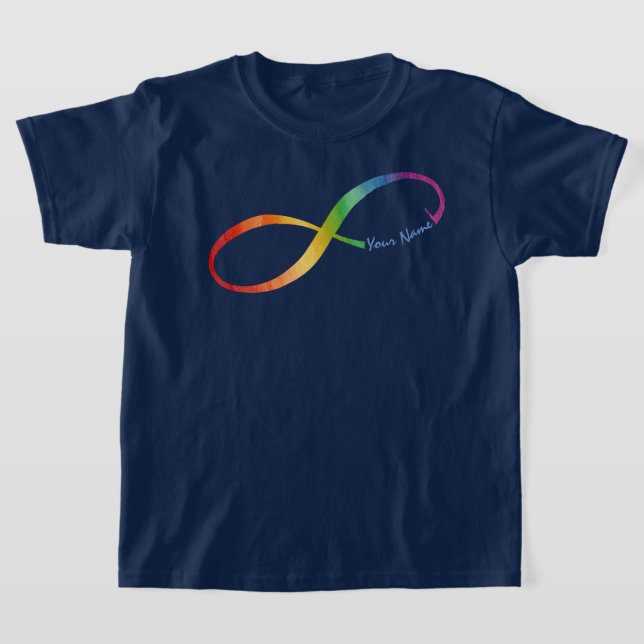 Camiseta Nombre personalizado Arcoiris Infinity T-Shirt (Distribución)