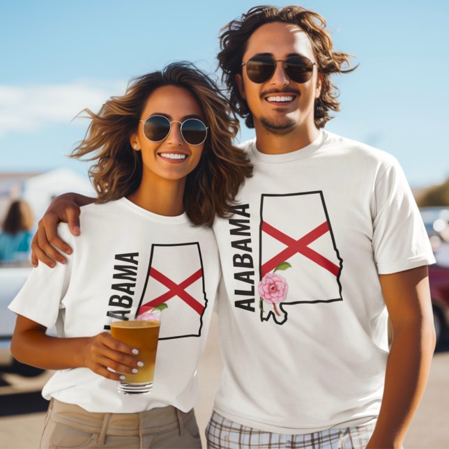 Camiseta Nombre personalizado Bandera de Alabama y camellia (Subido por el creador)