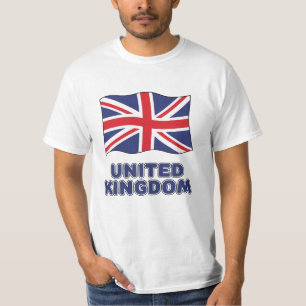 Camiseta Nombre personalizado Bandera de Reino Unido