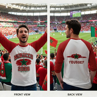 Camiseta Nombre Personalizado Bandera Marroquí Estrella Pat