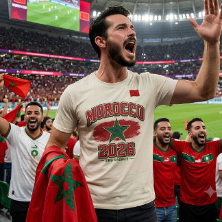 Camiseta Nombre Personalizado Bandera Marroquí Estrella Pat