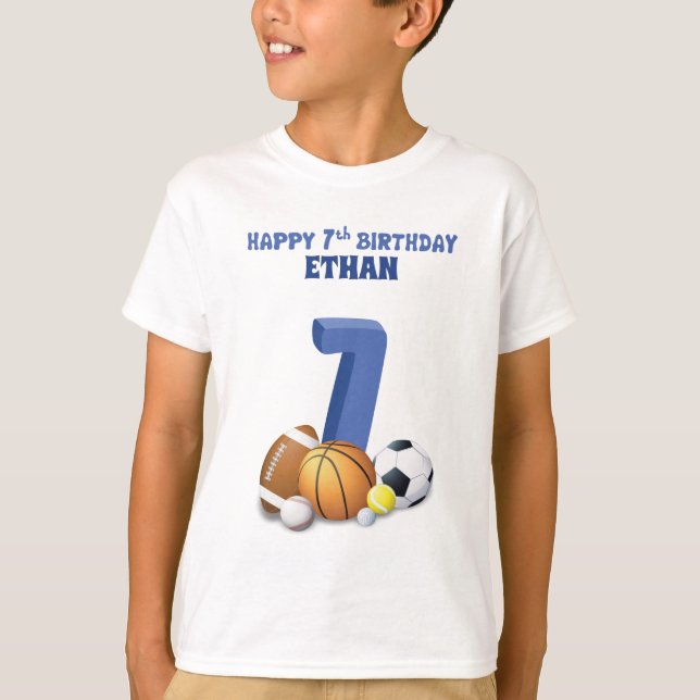 Camiseta Nombre personalizado Boy 7º Balls Deportivas de Cu (Anverso)