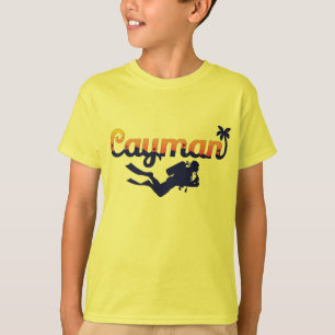 Camiseta Nombre personalizado Buzo de las Islas Caimán