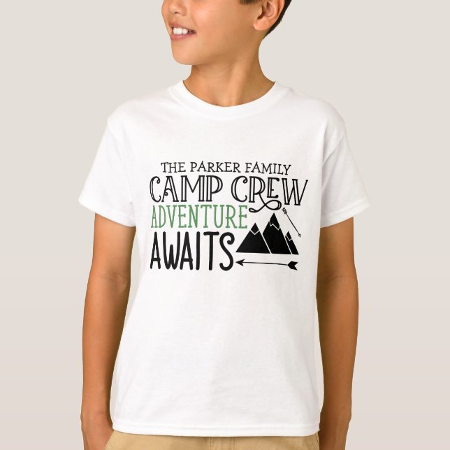 Camiseta NOMBRE personalizado Cabina Camping Adventure (Anverso)