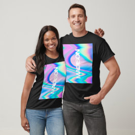 Camiseta Nombre personalizado Camisas Holográficas modernas