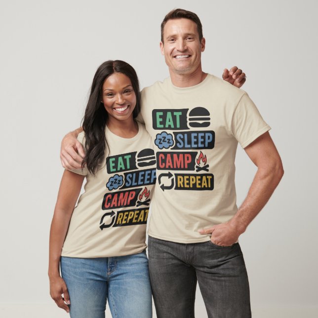 Camiseta Nombre Personalizado Camping (Unisexo)