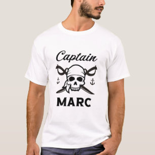 Camiseta Nombre personalizado: Capitán Marc