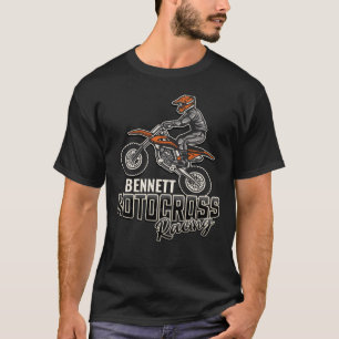 Camiseta NOMBRE personalizado Carreras Motocross de ciclism