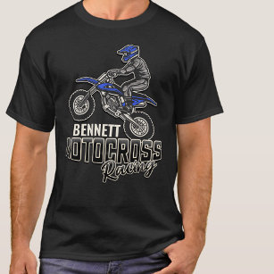 Camiseta NOMBRE personalizado Carreras Motocross de ciclism