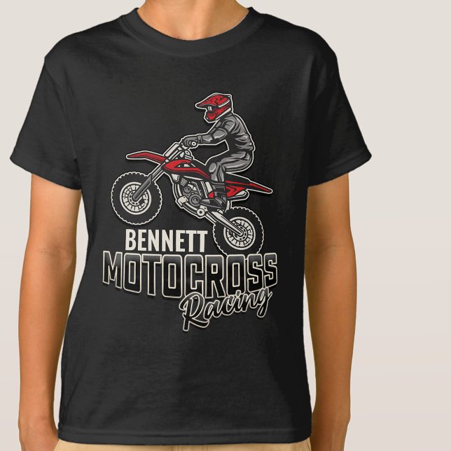 Camiseta NOMBRE personalizado Carreras motocross moto sucia (Subido por el creador)