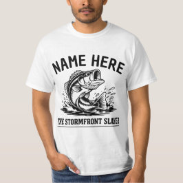 Camiseta Nombre Personalizado Clásico Tormenta de Pesca de