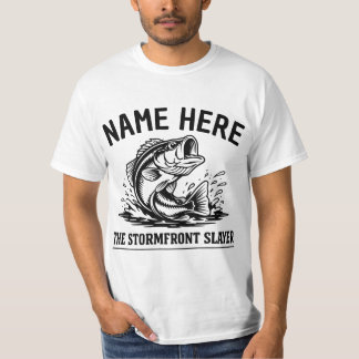 Camiseta Nombre Personalizado Clásico Tormenta de Pesca de 