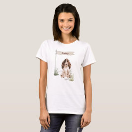 Camiseta Nombre personalizado Cocker Brown Mascota Perro