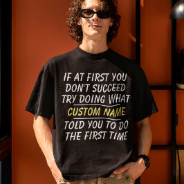 Camiseta Nombre Personalizado Con Divertido Divertido