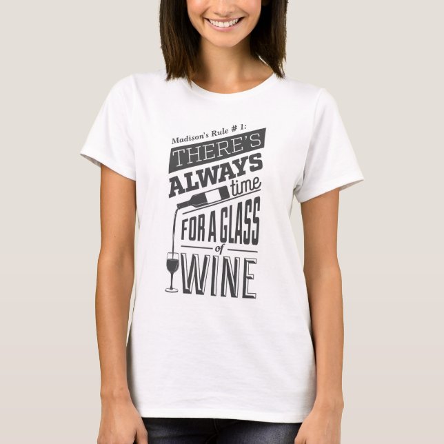 Camiseta Nombre personalizado Cotización de Wine (Anverso)