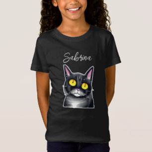 Camiseta Nombre personalizado Cuadros ojos amarillos de g