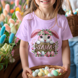 Camiseta Nombre Personalizado Cute Easter Bunny Kids