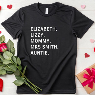 Camiseta Nombre personalizado Cute mujeres apodo hermana tí