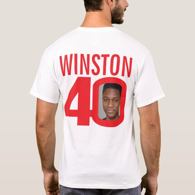 Camiseta Nombre personalizado de 40 cumpleaños y plantilla  (Reverso)