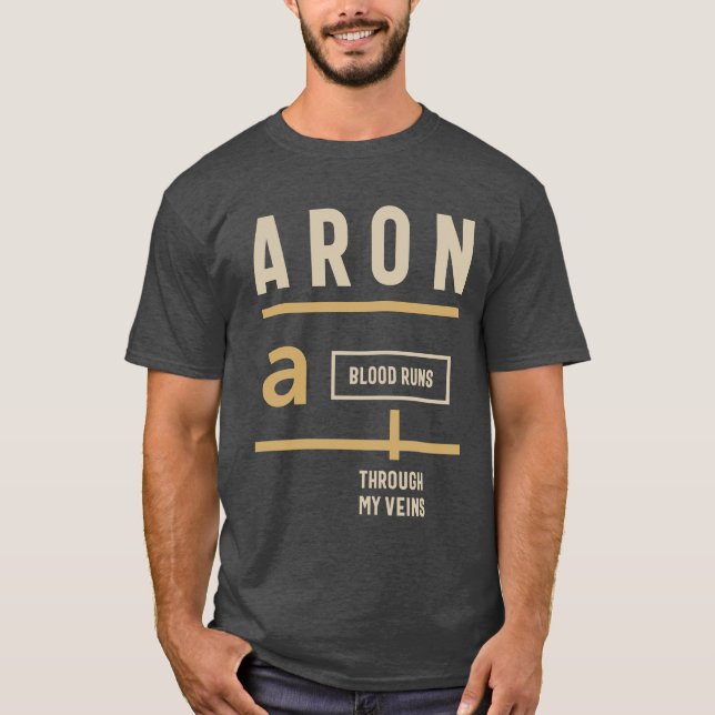 Camiseta Nombre personalizado de Aron (Anverso)