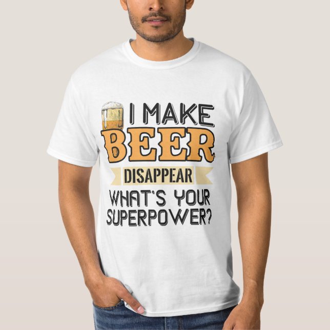 Camiseta Nombre personalizado de Beer Superpower (Anverso)