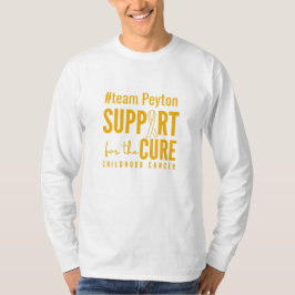 Camiseta nombre personalizado de cáncer infantil Long Sleev