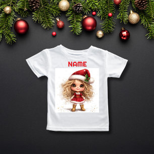 Camiseta NOMBRE PERSONALIZADO DE Chica festivo con curas